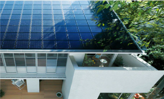 ミサワホームの独自開発、「屋根建材一体型太陽電池」を採用している太陽光発電住宅